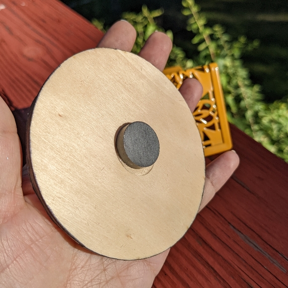 Devil Girl Magnet Handmade Resin Wood Art Artisan Cute Unique Gift Spooky - Picture 7 of 8